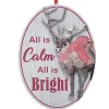 Woodland Animal Sign With "All Is Calm All Is Bright" Saying Ornament<Kurt Adler Outlet