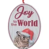 Woodland Animal Sign With "Joy To The World" Saying Ornament<Kurt Adler Clearance