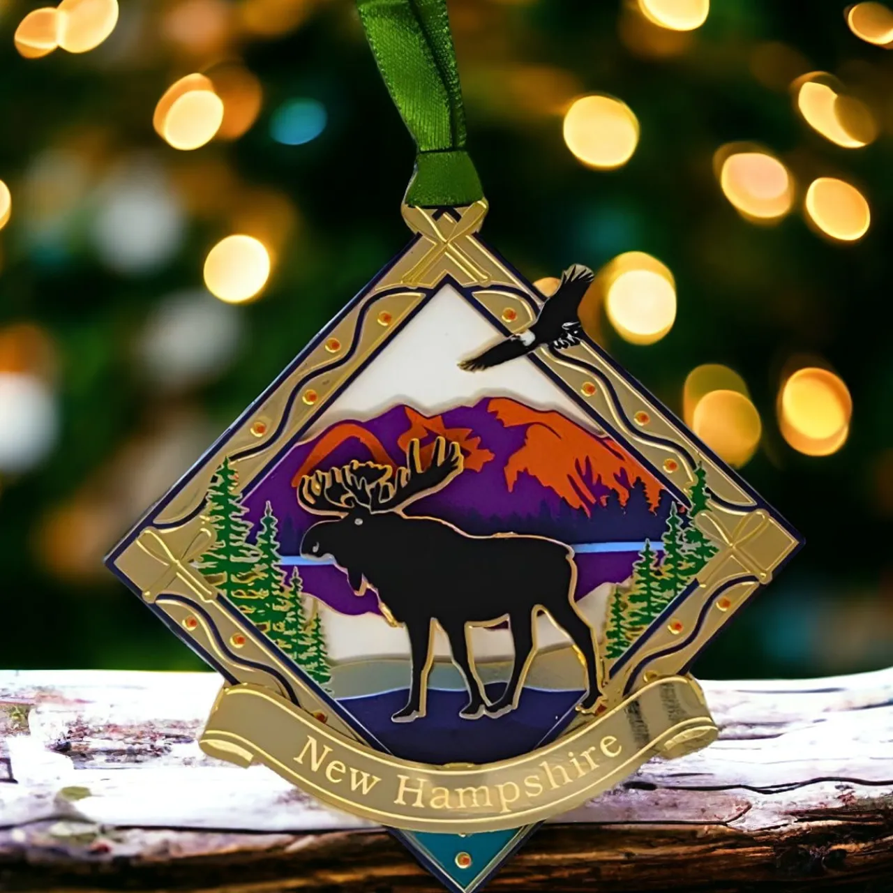 Woodland Moose New Hampshire Ornament - The Christmas Loft< Sale