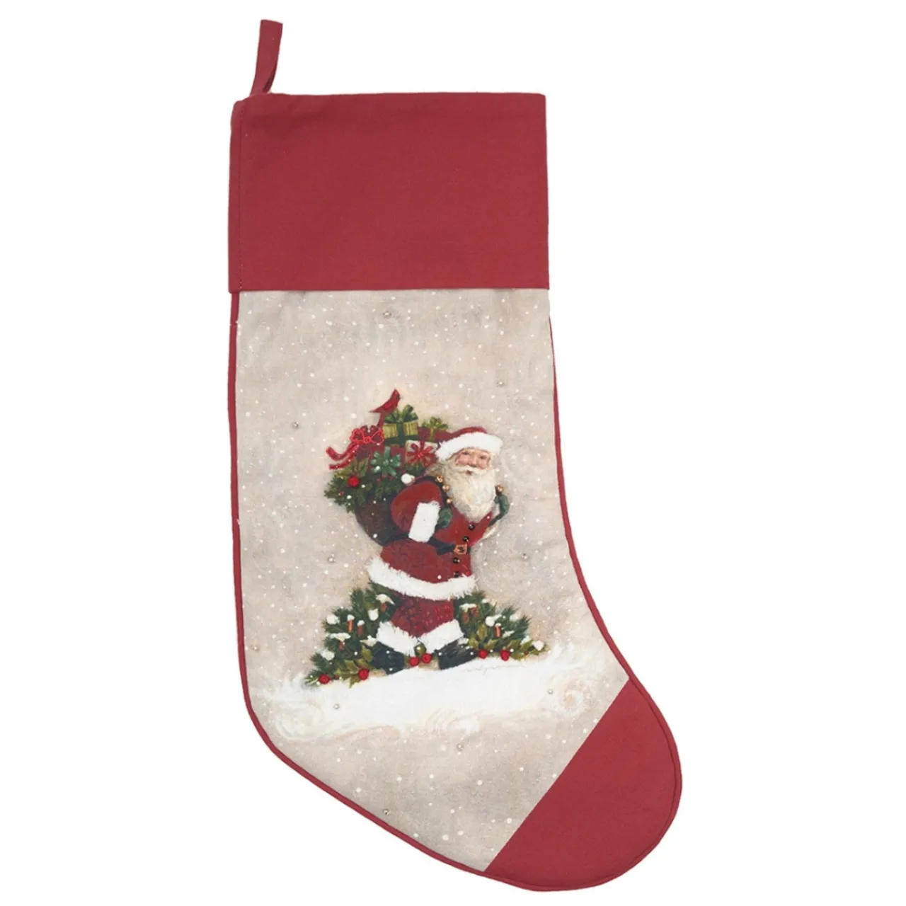 Woodland Santa Stocking< Outlet