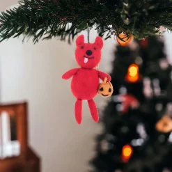 Wool Red Animal Trick or Treat Ornament< Sale