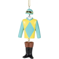 Yellow And Blue Jockey Silks Hanging Ornament< Hot