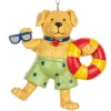 Yellow Beach Dog Ornament< Discount